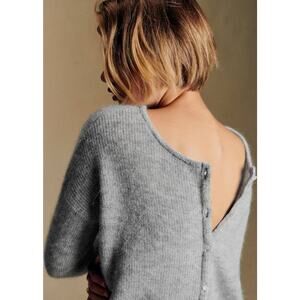 Sézane Gaspard Cardigan Mottled Grey - M